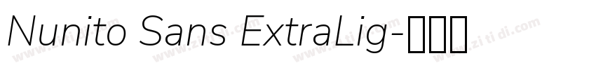 Nunito Sans ExtraLig字体转换